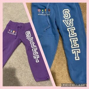NYC Dylan’s candy bar blue or purple sweatpants 🍭 🍬